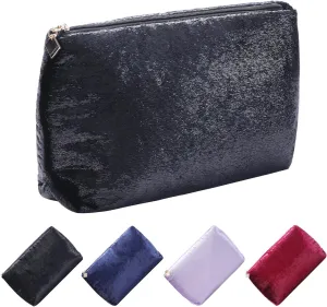 Black Makeup Organizer Bag for Purse，Cosmetic Travel Bag for Women, Make Up Pouch for Travelling