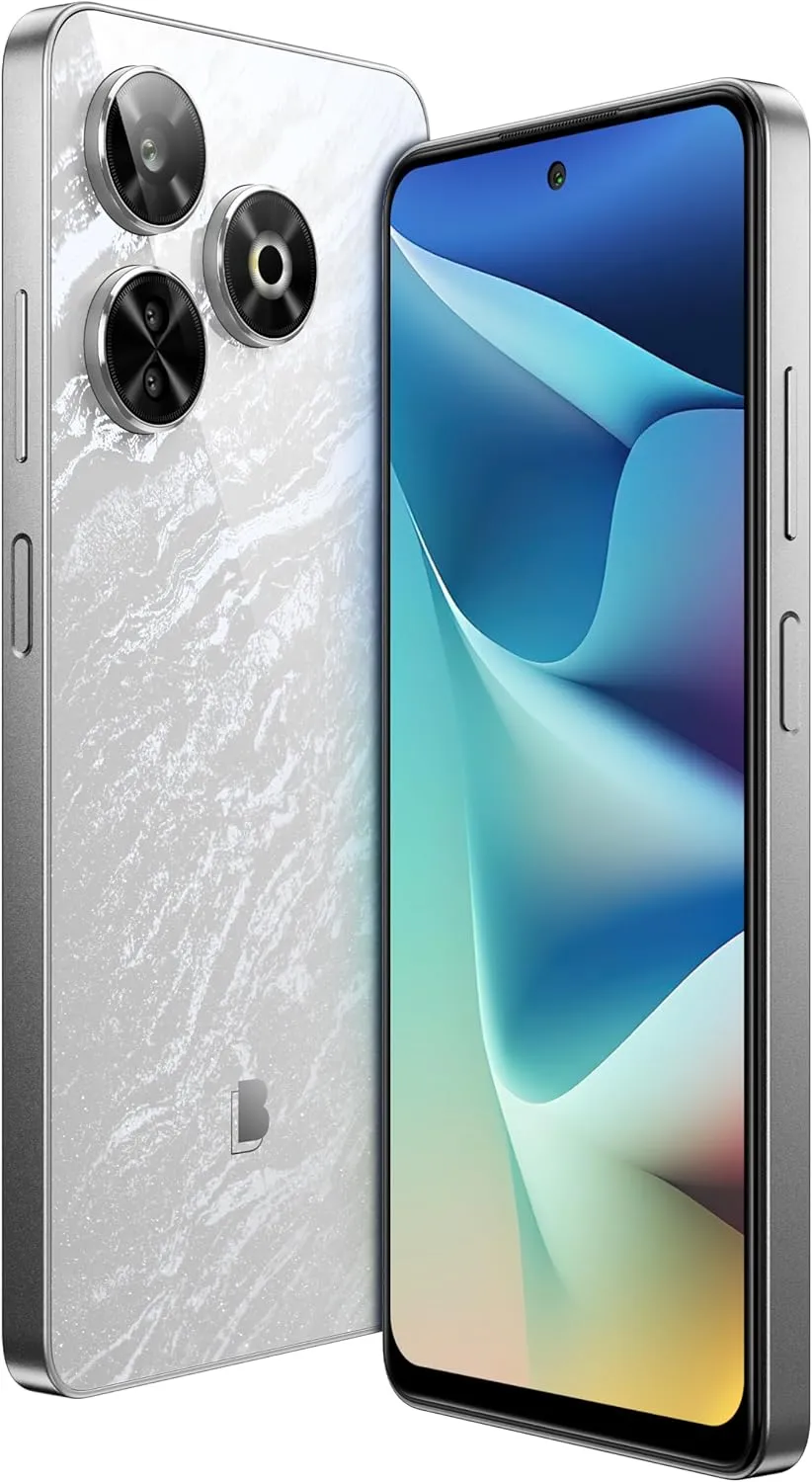 BLU G84 | 2024 | All-Day Battery | Unlocked | 6.8” FHD  Infinity Dot Display | 256GB | Triple 50MP Camera | NFC | US Version | US Warranty | White