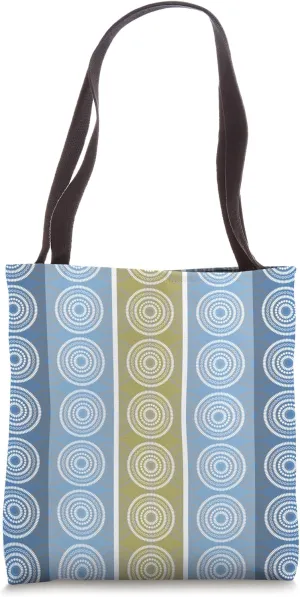 Blue Cornflower Polka Dot Pattern Design Tote Bag