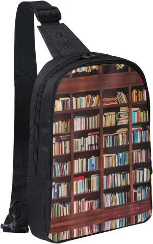 books Dual Pocket Chest Bag - Versatile Purse, Sling Purse - Ideal for Concerts, Sports, Travelling, & More