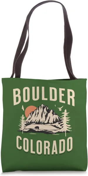 BOULDER COLORADO mountain design Tote Bag