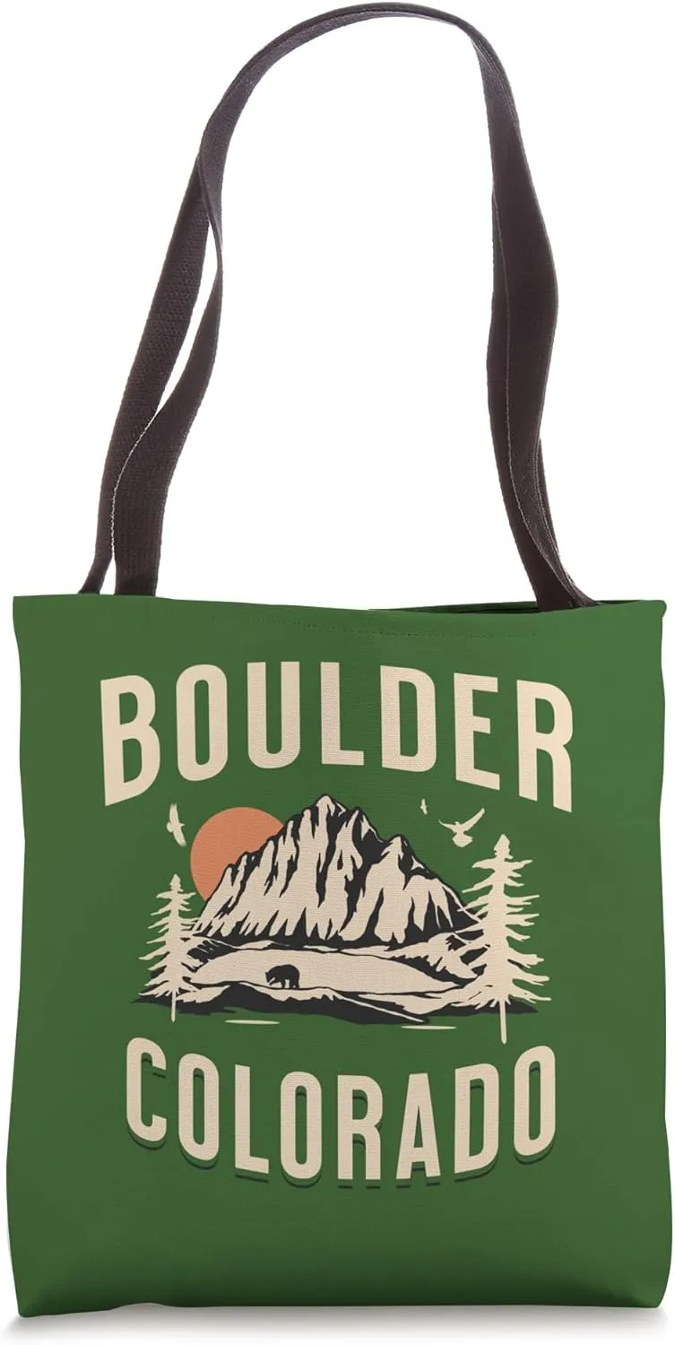 BOULDER COLORADO mountain design Tote Bag