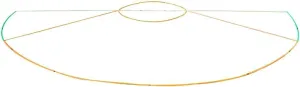 Bownet Portable Women's 8 Meter Lacrosse Goalie Arc – Official Size for Youth, High School, Club, & College – Easy Setup for Indoor & Outdoor Practice – Durable, High-Visibility Design