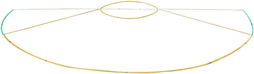 Bownet Portable Women's 8 Meter Lacrosse Goalie Arc – Official Size for Youth, High School, Club, & College – Easy Setup for Indoor & Outdoor Practice – Durable, High-Visibility Design