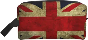 British Flag Print Toiletries Makeup and Daily Essentials Large Capacity Zippered Storage Travel Bag