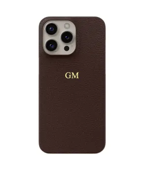 Brown Genuine Leather iPhone Case