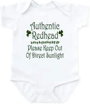 CafePress Authentic Redhead Infant Bodysuit Cute Infant Bodysuit Baby Romper