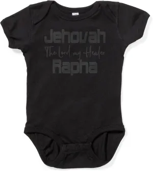 CafePress Christian Design Jehovah Rapha, The Lo Body Suit Cute Infant Bodysuit Baby Romper Dark