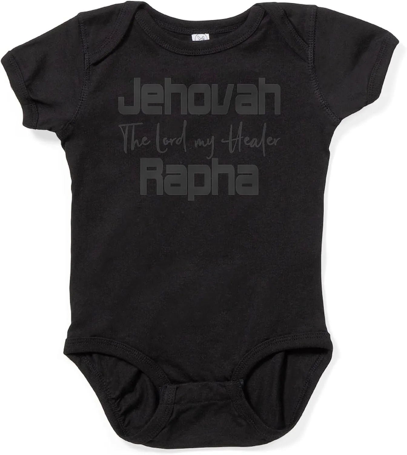 CafePress Christian Design Jehovah Rapha, The Lo Body Suit Cute Infant Bodysuit Baby Romper Dark