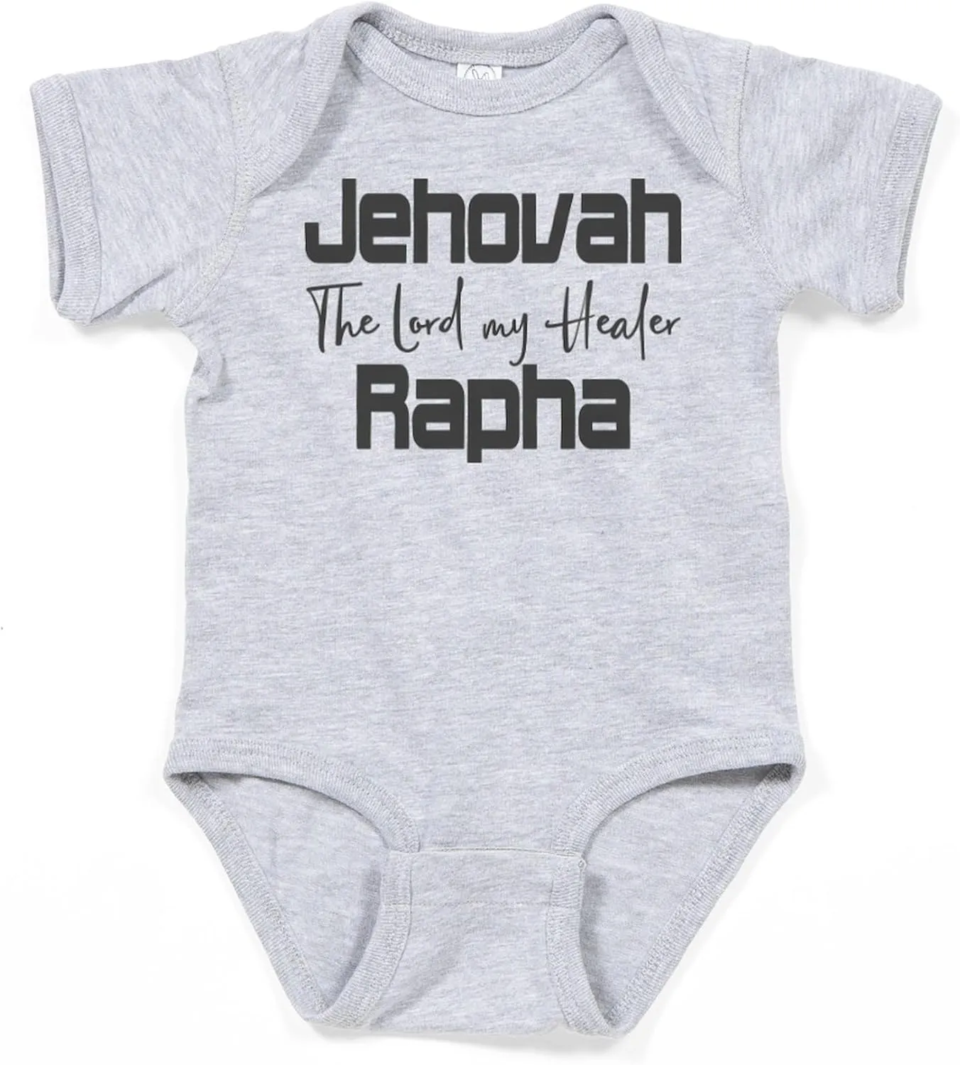 CafePress Christian Design Jehovah Rapha, The Lo Body Suit Cute Infant Bodysuit Baby Romper Dark