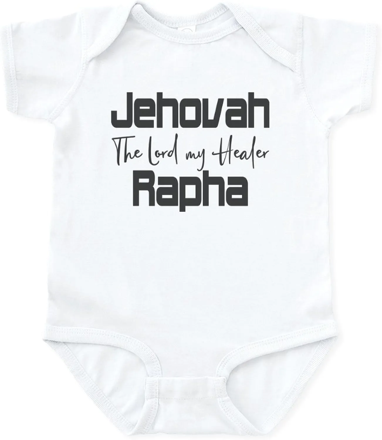 CafePress Christian Design Jehovah Rapha, The Lo Body Suit Cute Infant Bodysuit Baby Romper