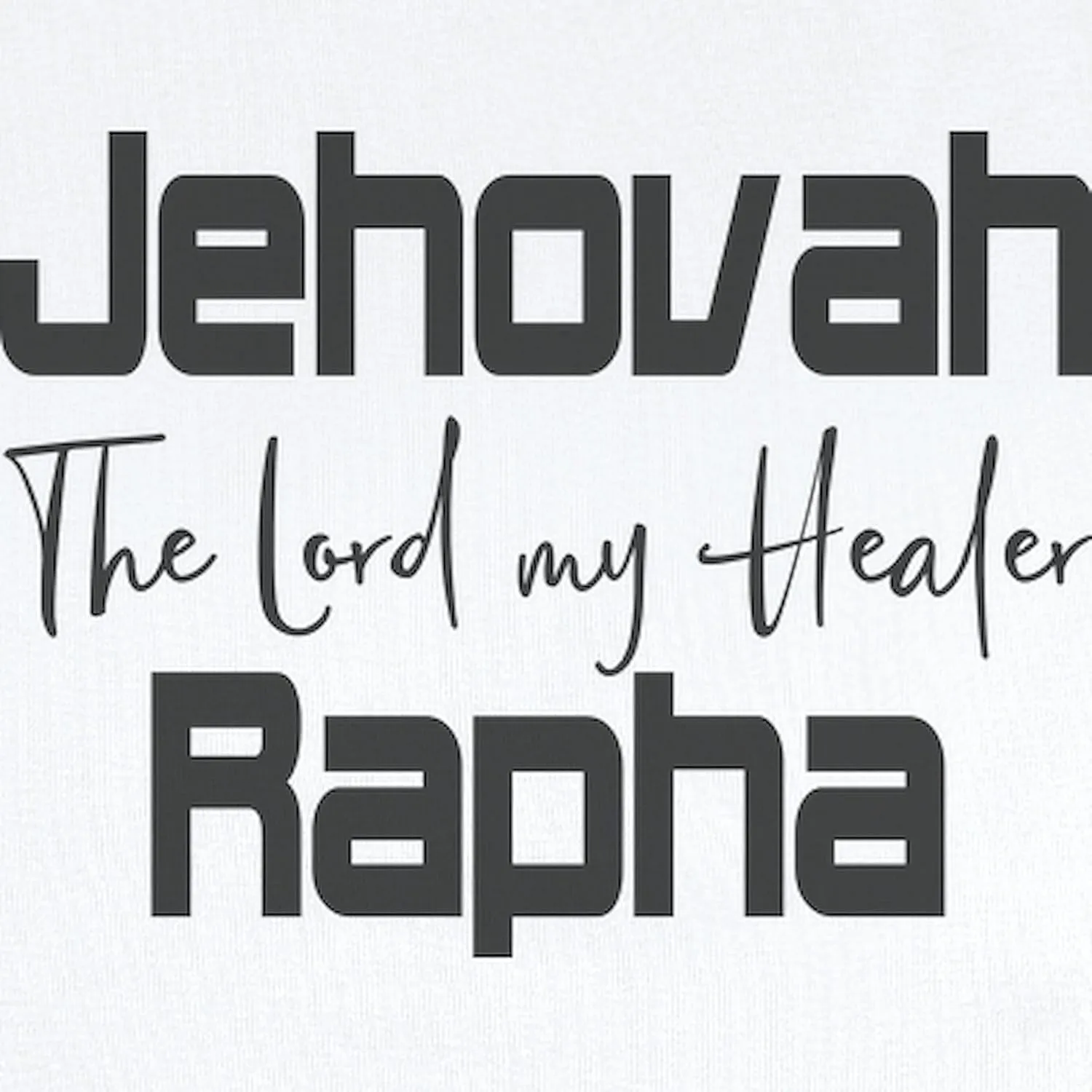 CafePress Christian Design Jehovah Rapha, The Lo Body Suit Cute Infant Bodysuit Baby Romper