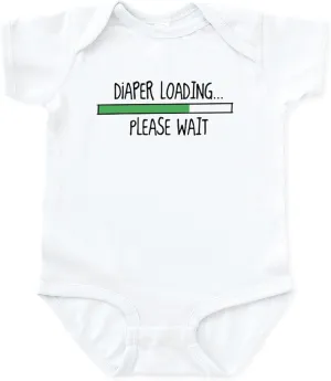 CafePress Diaper Loading... Please Wait. Funny Unique Baby G Cute Infant Bodysuit Baby Romper