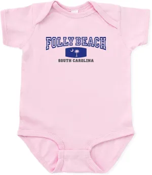 CafePress Folly Beach South Carolina, SC, Palmetto State FLA Cute Infant Bodysuit Baby Romper