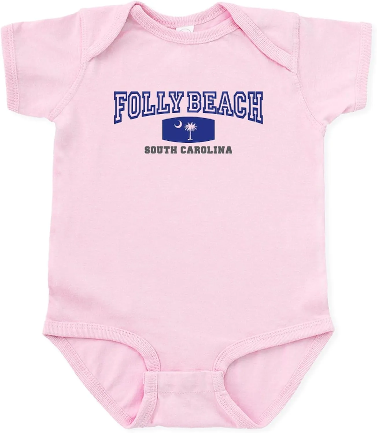CafePress Folly Beach South Carolina, SC, Palmetto State FLA Cute Infant Bodysuit Baby Romper