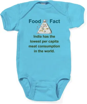 CafePress India Has The Lowest Per Capita Food Fact Body Suit Cute Infant Bodysuit Baby Romper Dark