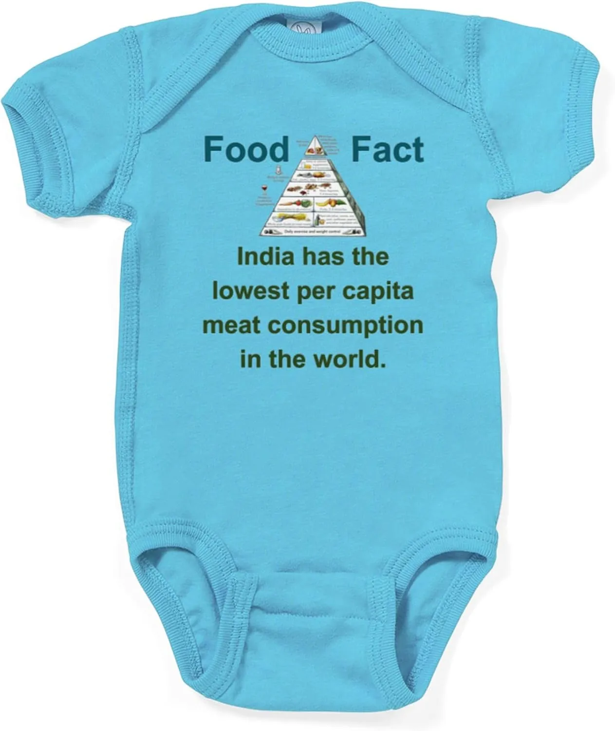 CafePress India Has The Lowest Per Capita Food Fact Body Suit Cute Infant Bodysuit Baby Romper Dark