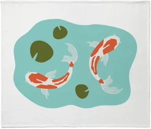 CafePress Koi Fish Pond Throw Blanket Super Soft Fleece Plush Throw Blanket, 60"x50"