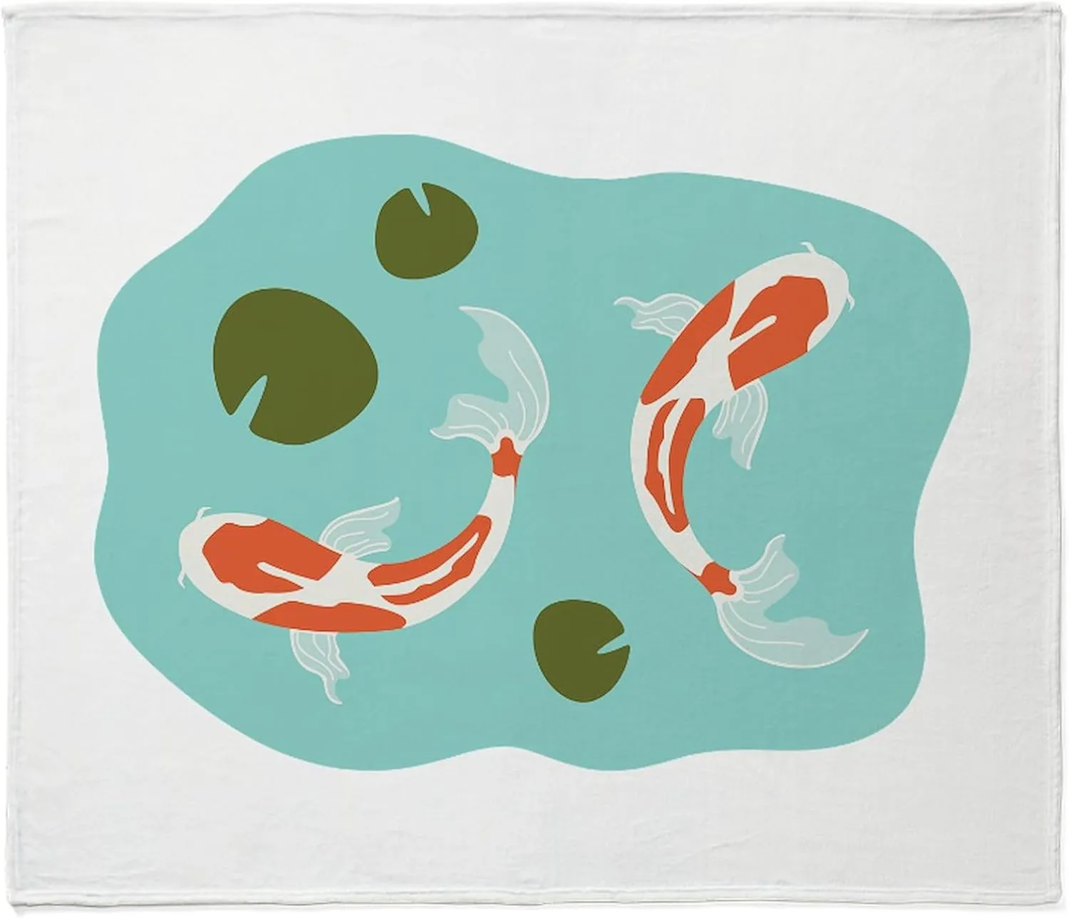 CafePress Koi Fish Pond Throw Blanket Super Soft Fleece Plush Throw Blanket, 60"x50"