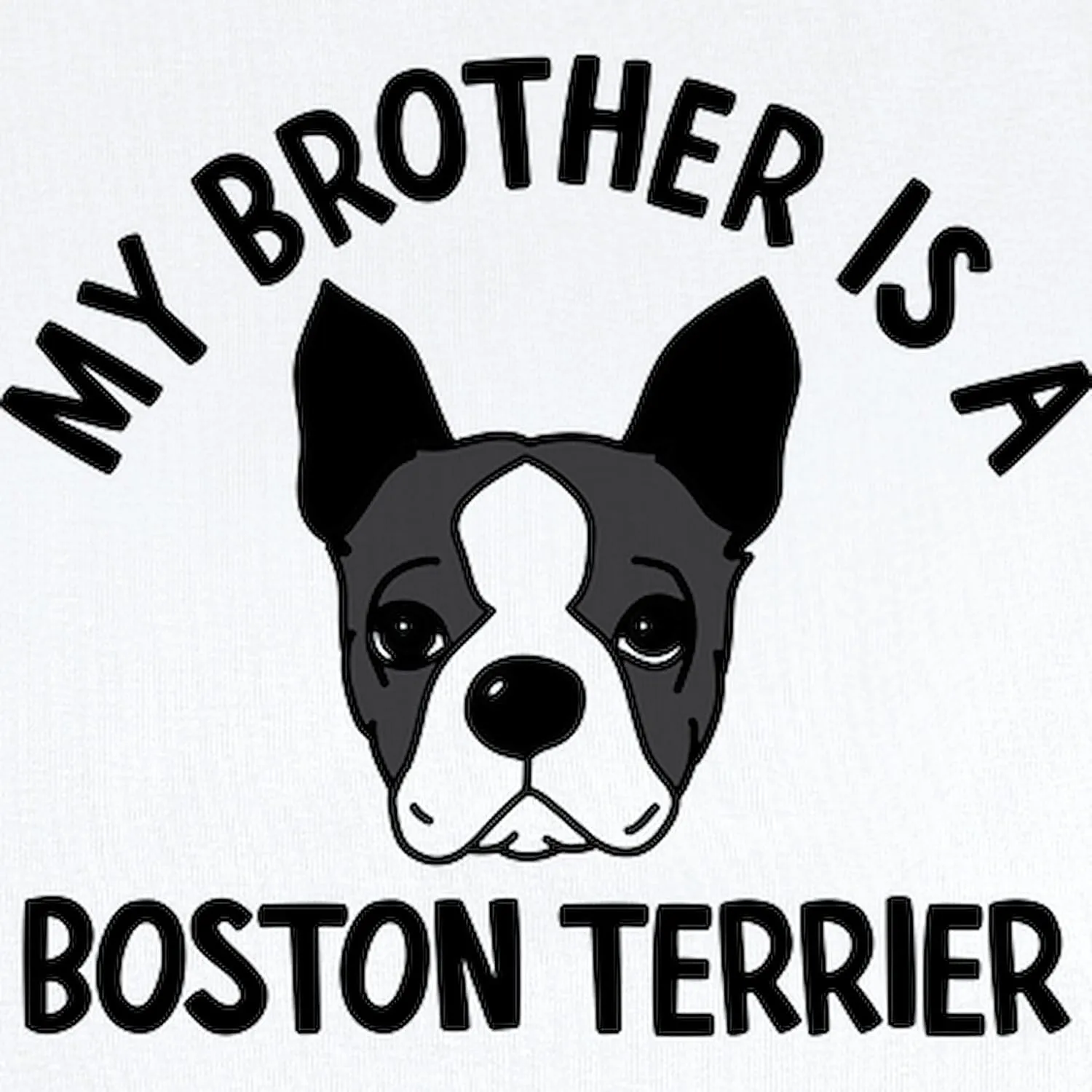 CafePress My Brother is A Boston Terrier Baby Light Bodysuit Cute Infant Bodysuit Baby Romper
