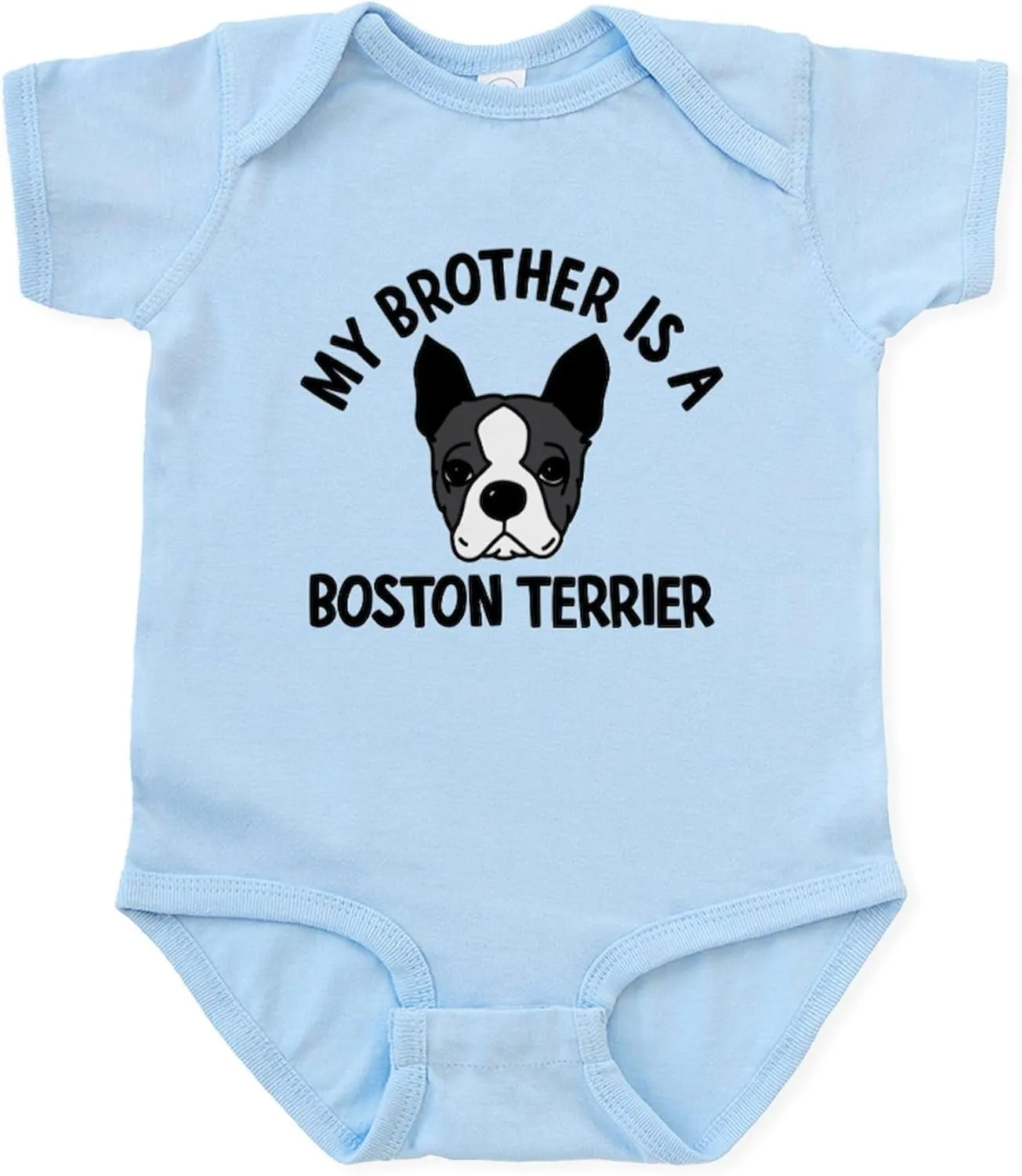 CafePress My Brother is A Boston Terrier Baby Light Bodysuit Cute Infant Bodysuit Baby Romper