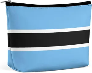 Calculay Flag of Botswana Makeup Bag Portable Travel Large -capacity Storage Bag