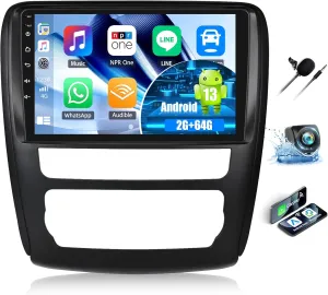 CAMECHO 2G 64G Android 13 Car Stereo for Chevrolet Traverse LT/Buick Enclave 2013-2017 9" Touch Screen with Wireless CarPlay Android Auto Mirror Link Bluetooth FM GPS Navigation WiFi SWC Backup Camera