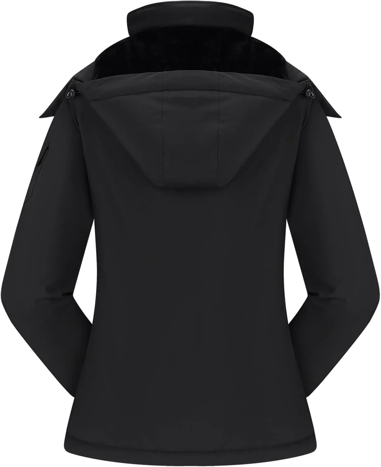 CAMEL CROWN Women's Ski Jacket Waterproof Warm Coat Winter Fleece Snow Coat Hooded Snowboarding Jacket