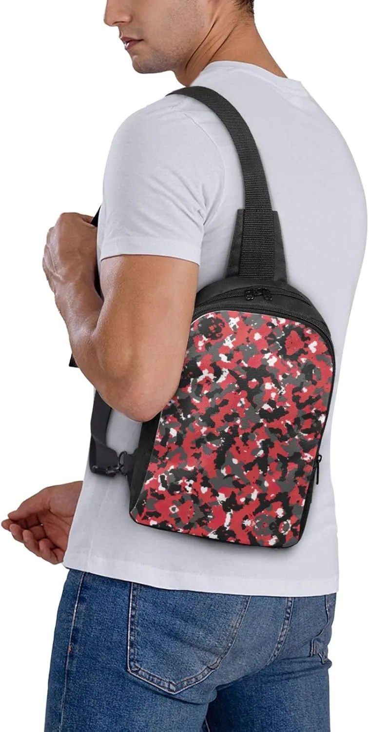 Camo Dual Pocket Chest Bag - Versatile Purse, Sling Purse - Ideal for Concerts, Sports, Travelling, & More