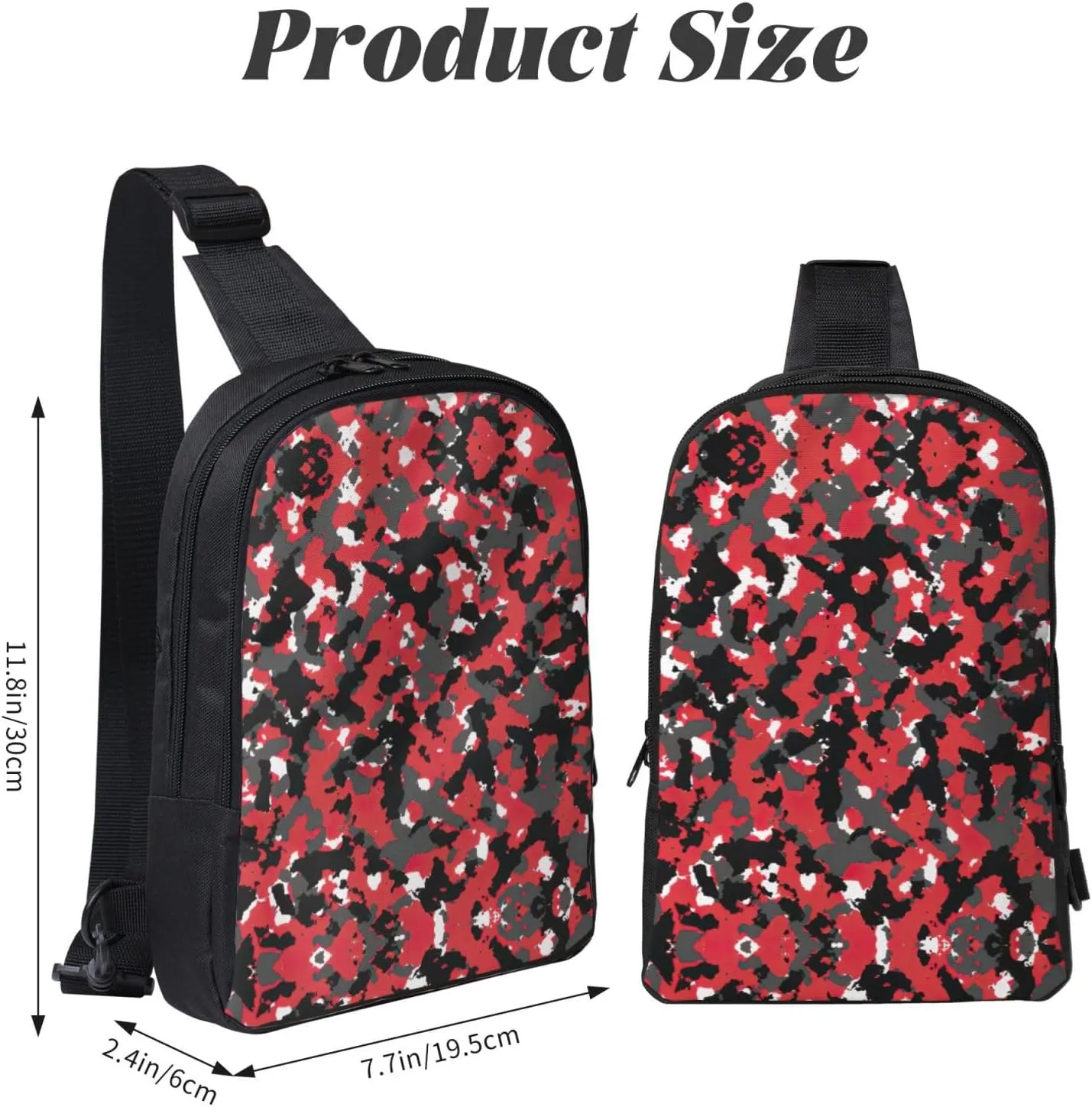 Camo Dual Pocket Chest Bag - Versatile Purse, Sling Purse - Ideal for Concerts, Sports, Travelling, & More