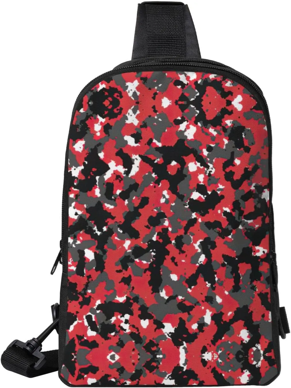 Camo Dual Pocket Chest Bag - Versatile Purse, Sling Purse - Ideal for Concerts, Sports, Travelling, & More