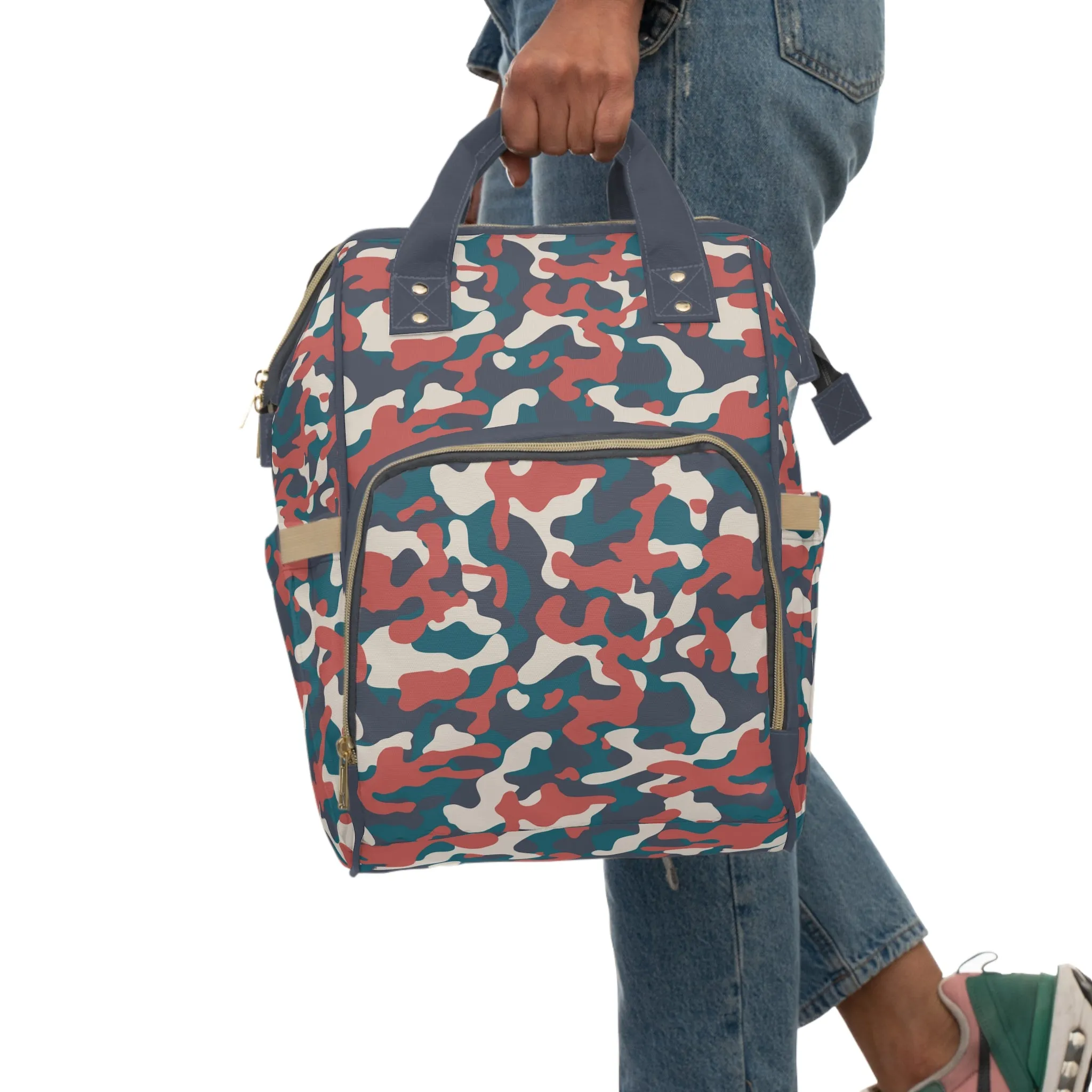 Camouflage Diaper Backpack - Durable Nylon Camo Baby Bag for Outdoorsy Parents, Spacious & Multifunctional Camo Diaper Backpack