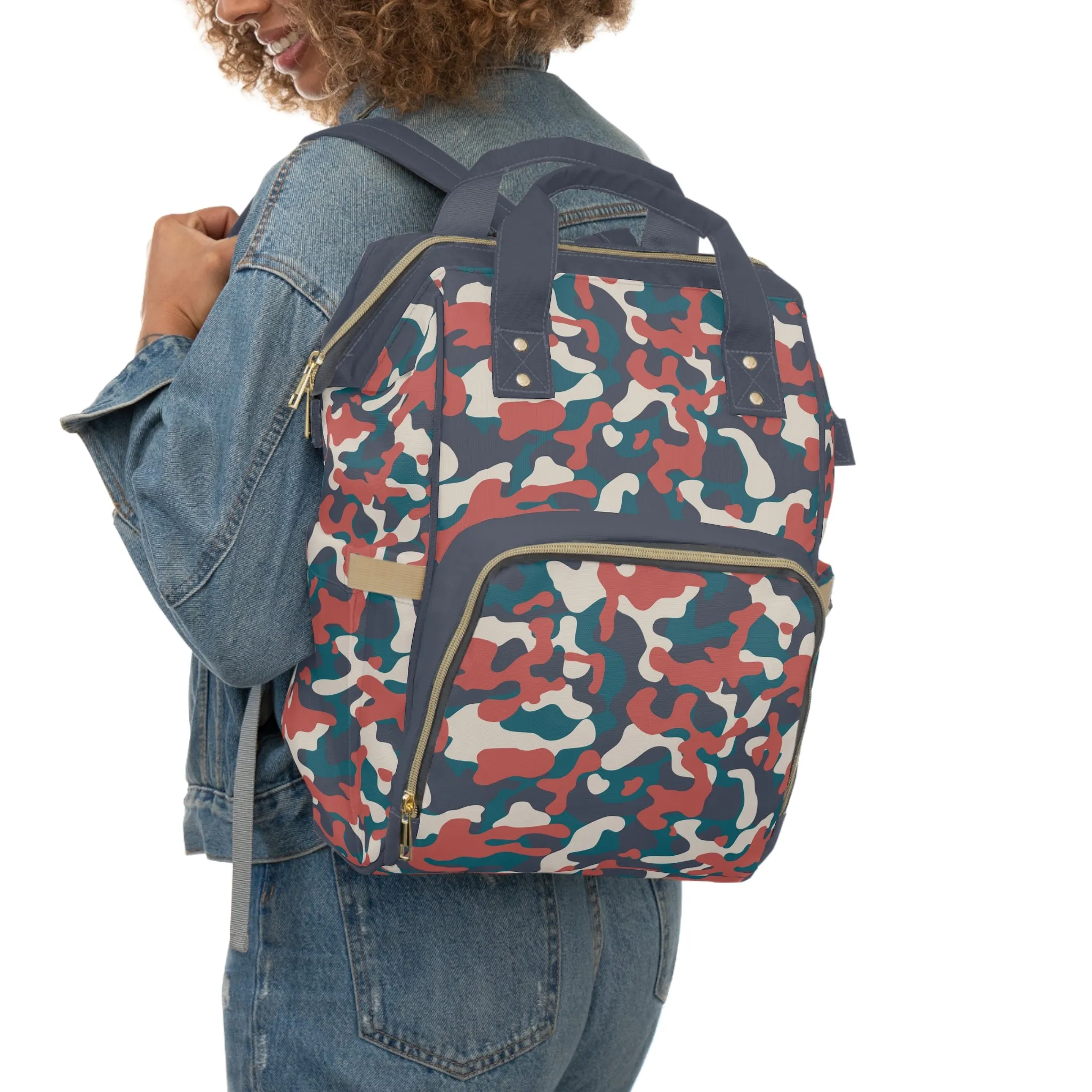 Camouflage Diaper Backpack - Durable Nylon Camo Baby Bag for Outdoorsy Parents, Spacious & Multifunctional Camo Diaper Backpack