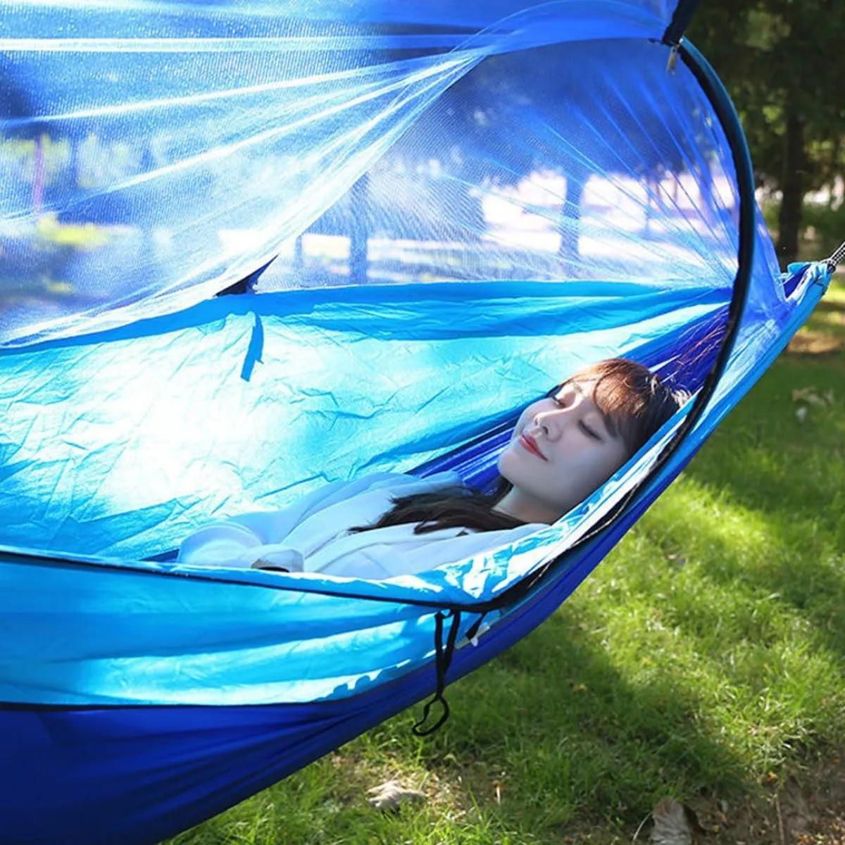 Camping Hammock, Breathable Camping Hammock Tear Resistant, Great for Outdoor Enthusiasts(Pink,260 * 140cm)