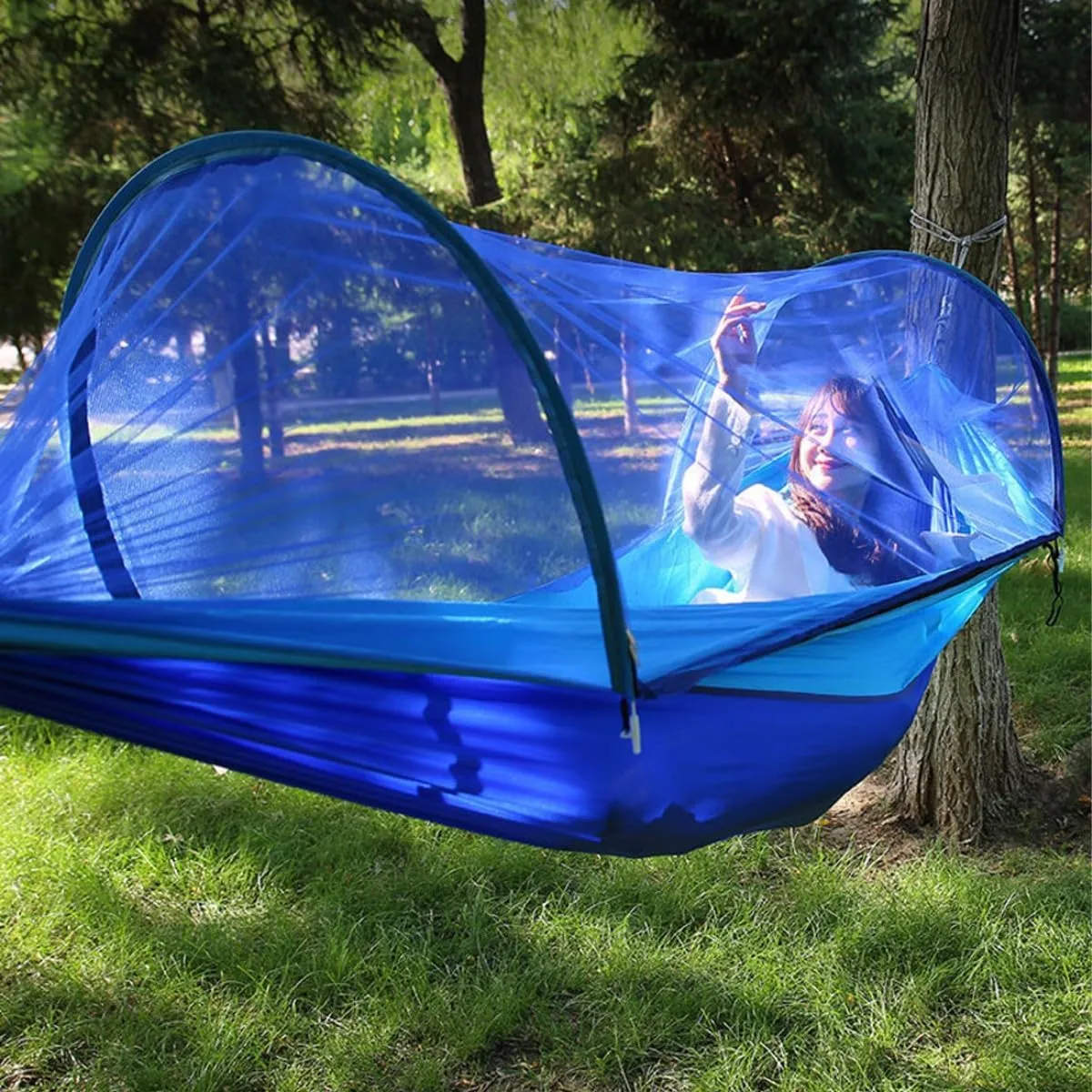Camping Hammock, Breathable Camping Hammock Tear Resistant, Great for Outdoor Enthusiasts(Pink,260 * 140cm)
