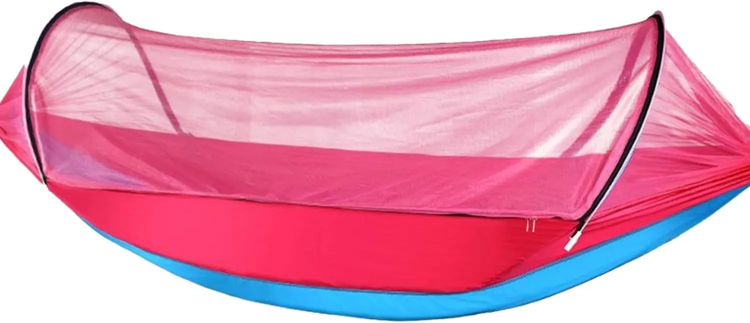 Camping Hammock, Breathable Camping Hammock Tear Resistant, Great for Outdoor Enthusiasts(Pink,260 * 140cm)
