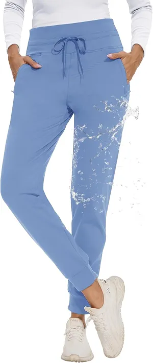 CAMPSNAIL Fleece Lined Joggers Women - Water Resistant Thermal Winter Sweatpants Running Hiking Yoga with Pockets