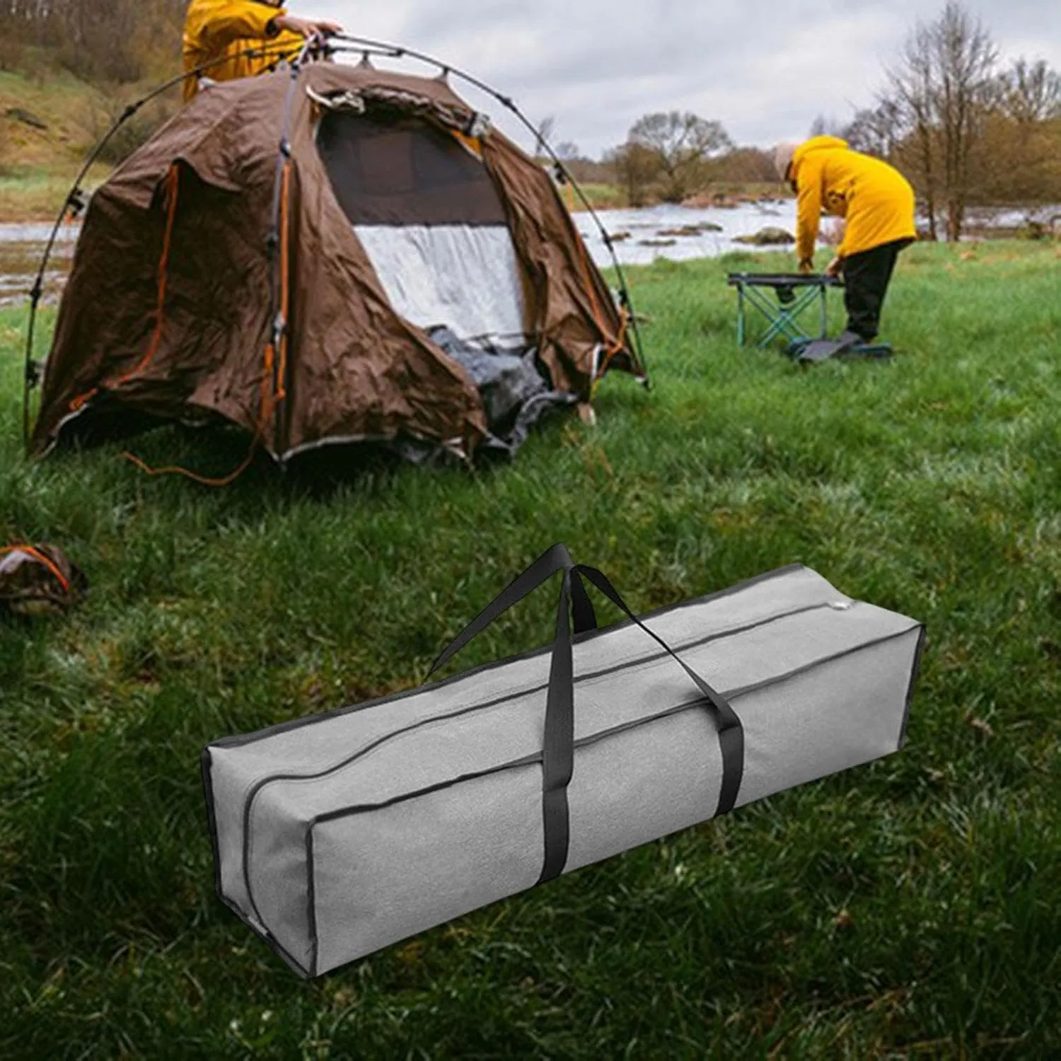 Canopy Pole Bag Tent Storage Pouch Folding with Handle Tripod Carrier Duffle Bag for Home Fishing Pole Camping Umbrella, 80cm Length