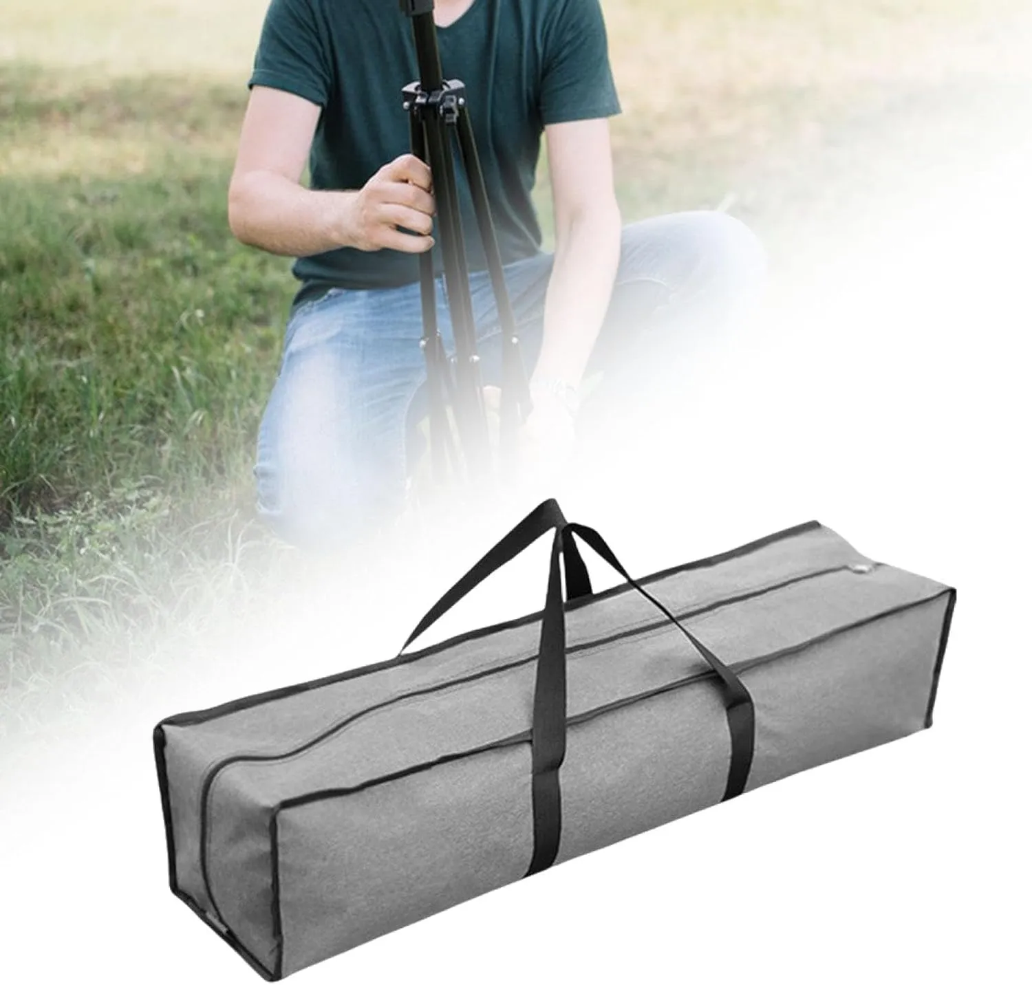 Canopy Pole Bag Tent Storage Pouch Folding with Handle Tripod Carrier Duffle Bag for Home Fishing Pole Camping Umbrella, 80cm Length