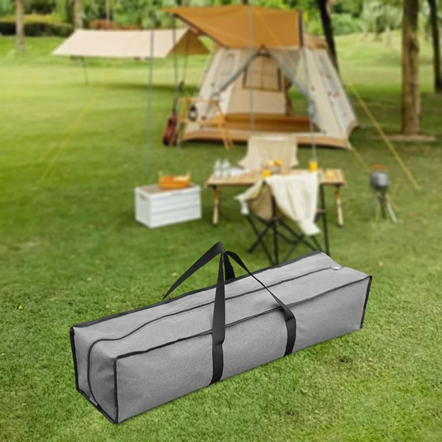 Canopy Pole Bag Tent Storage Pouch Folding with Handle Tripod Carrier Duffle Bag for Home Fishing Pole Camping Umbrella, 80cm Length