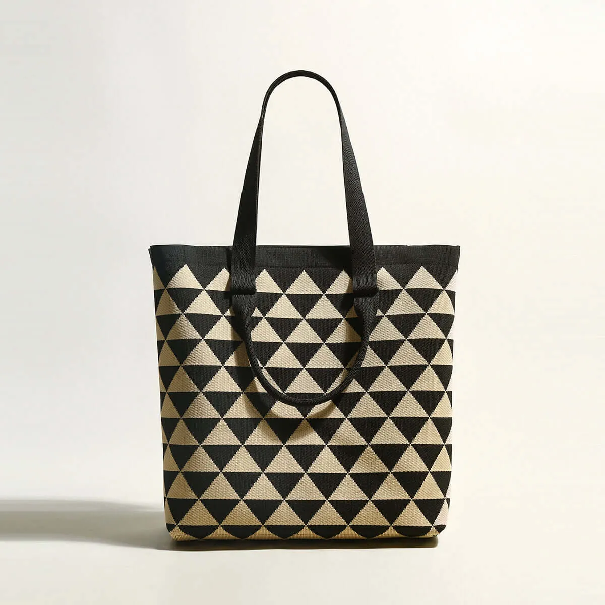 Canvas Handcrafted Tote Khaki Triangle Wireless Bag Checkered