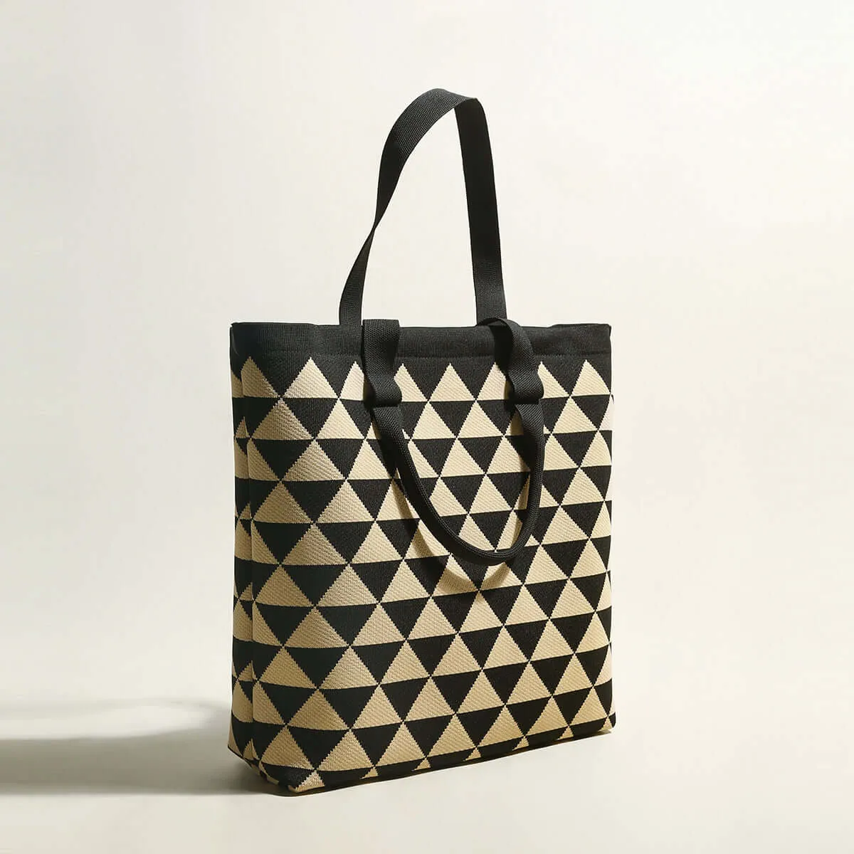 Canvas Handcrafted Tote Khaki Triangle Wireless Bag Checkered
