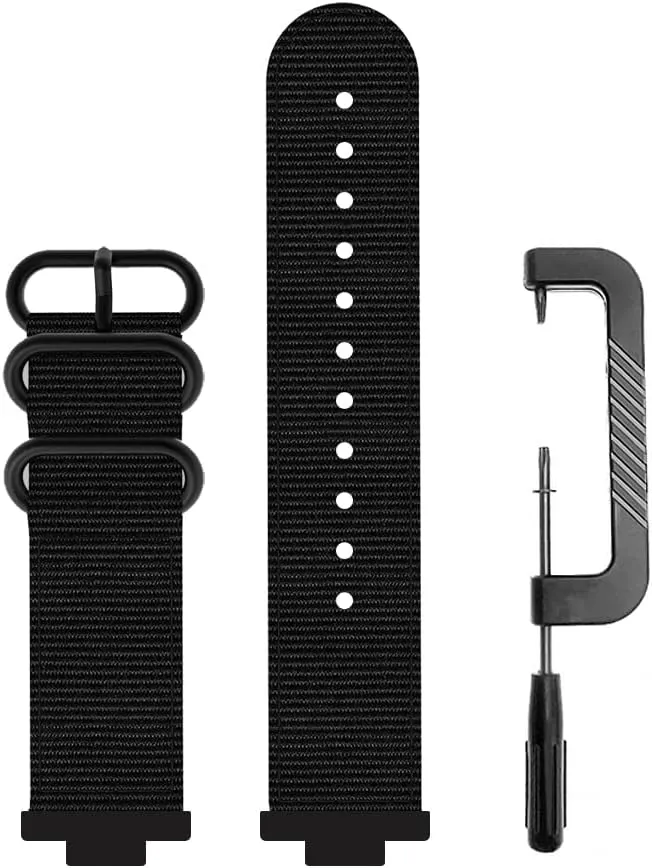 Canvas Nylon Strap Compatible with Garmin Approach S5/S6/S20 Golf Watch Replacement Band