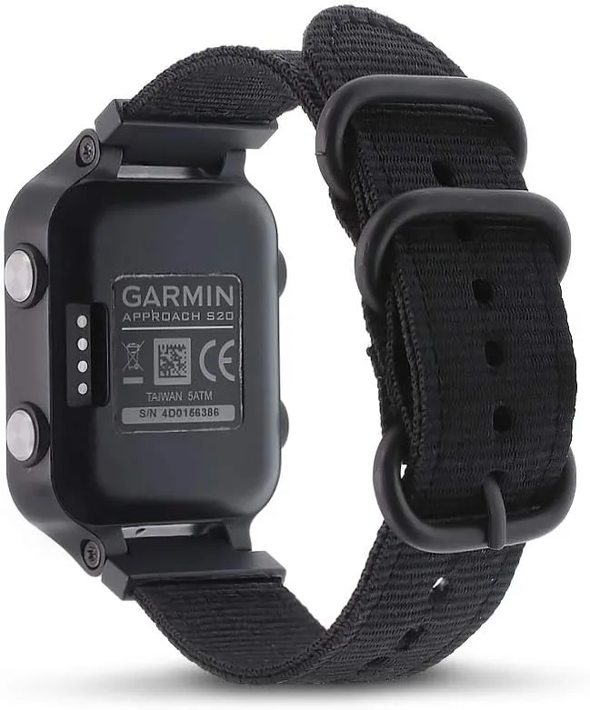 Canvas Nylon Strap Compatible with Garmin Approach S5/S6/S20 Golf Watch Replacement Band