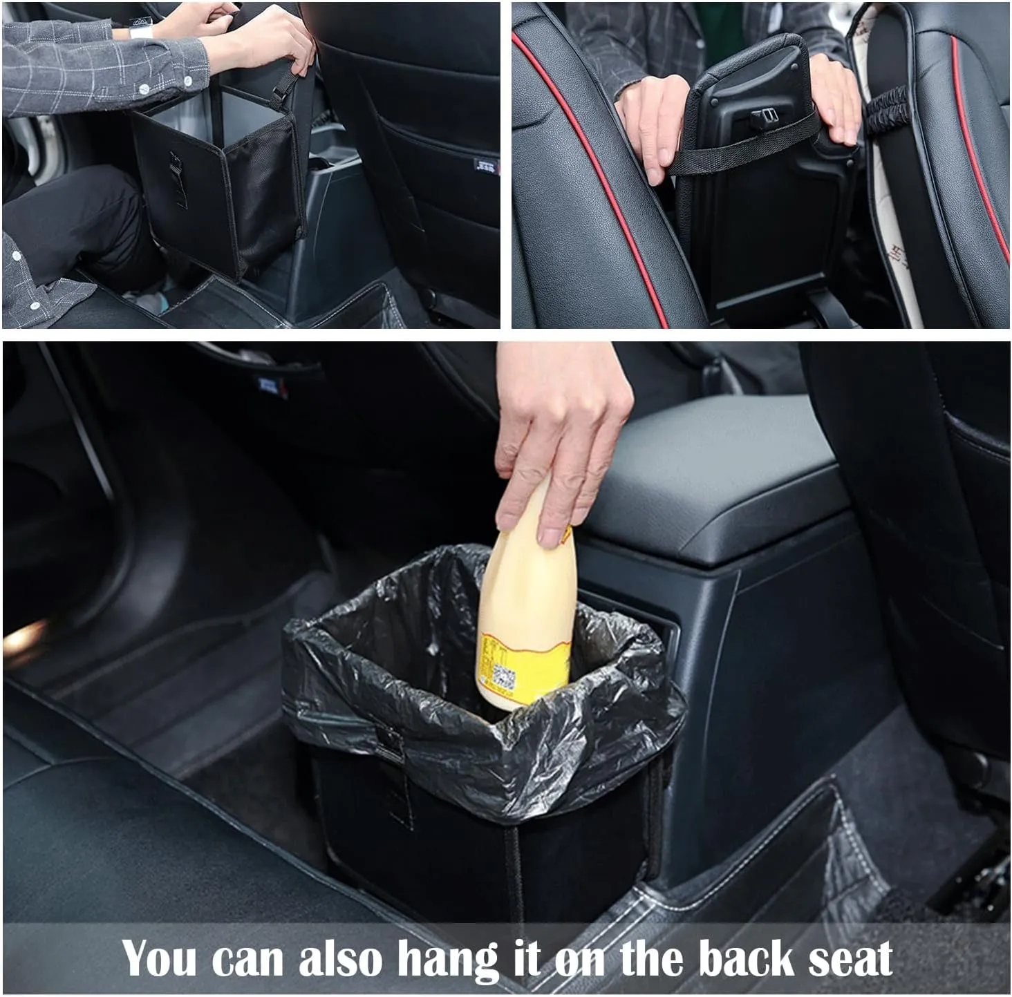 Car Garbage Cans For Chevrolet Blazer 2019 2020 2021 2022 2023 2024, Waterproof Large Capacity Trash Bag Hanging Removable Multipurpose Organizer Trashcan,XL
