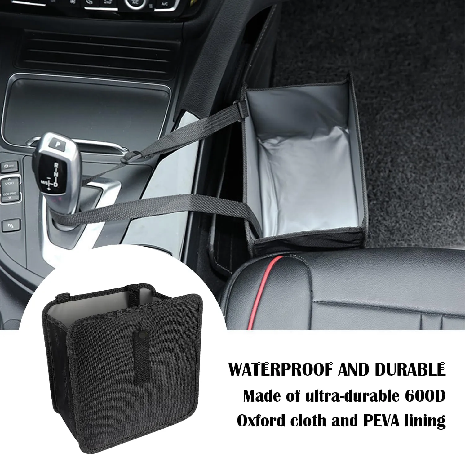 Car Garbage Cans For Chevrolet Blazer 2019 2020 2021 2022 2023 2024, Waterproof Large Capacity Trash Bag Hanging Removable Multipurpose Organizer Trashcan,XL