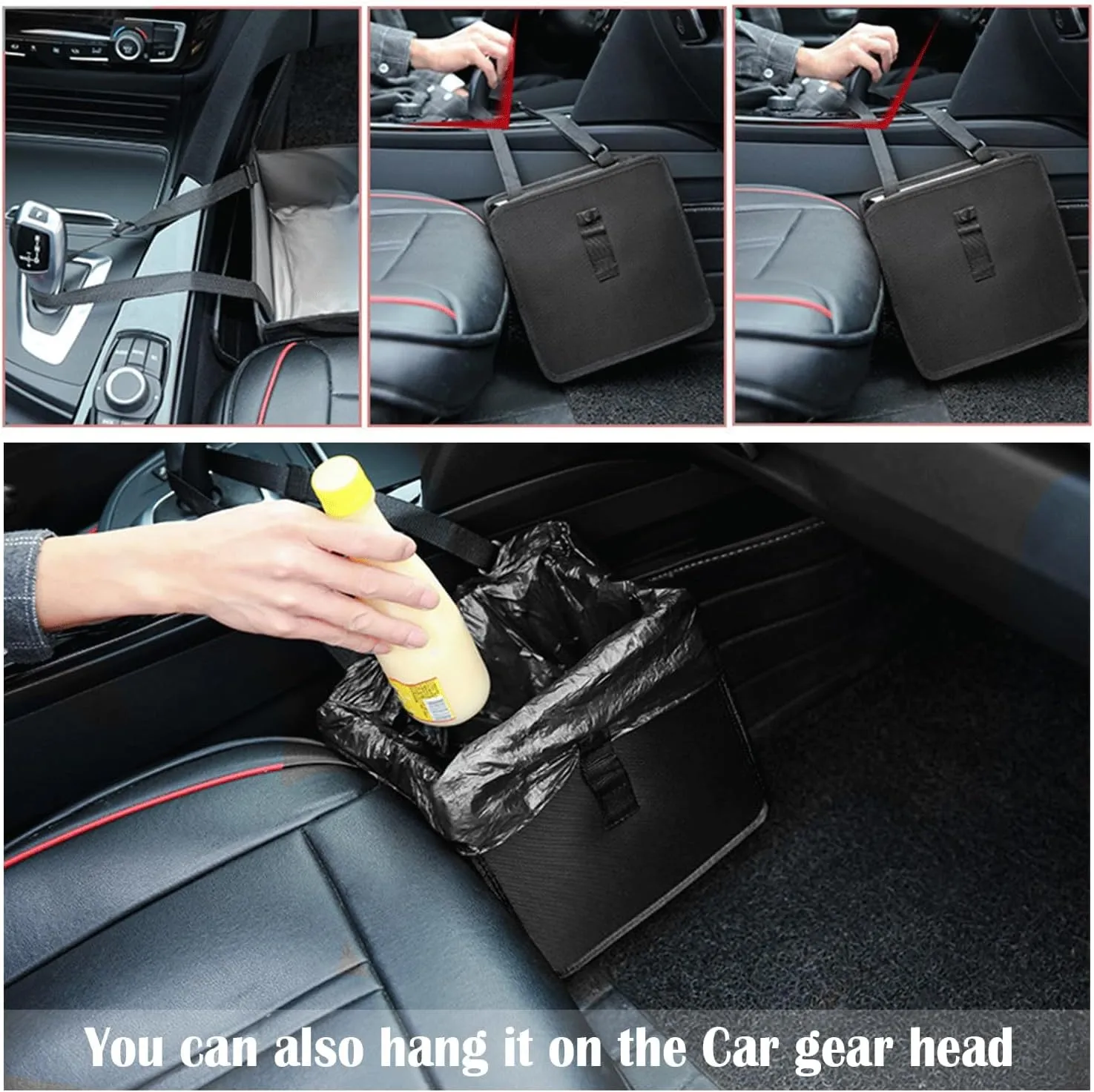 Car Garbage Cans For Chevrolet Blazer 2019 2020 2021 2022 2023 2024, Waterproof Large Capacity Trash Bag Hanging Removable Multipurpose Organizer Trashcan,XL