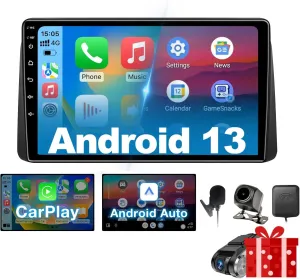 Car Radio Compatible with Dodge Grand Caravan Chrysler Town & Country 2013-2016, 9.2" Touchscreen Car Stereo 2 64GB with Wireless CarPlay, Android Auto, WiFi, GPS, Bluetooth, ASP, 1080P Backup Camera