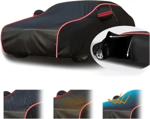 car Waterproof Cover for Peugeot 207 2006-2012,Dustproof and Breathable car Waterproof Cover with Storage Bag Four-Wheel Alignment Rope