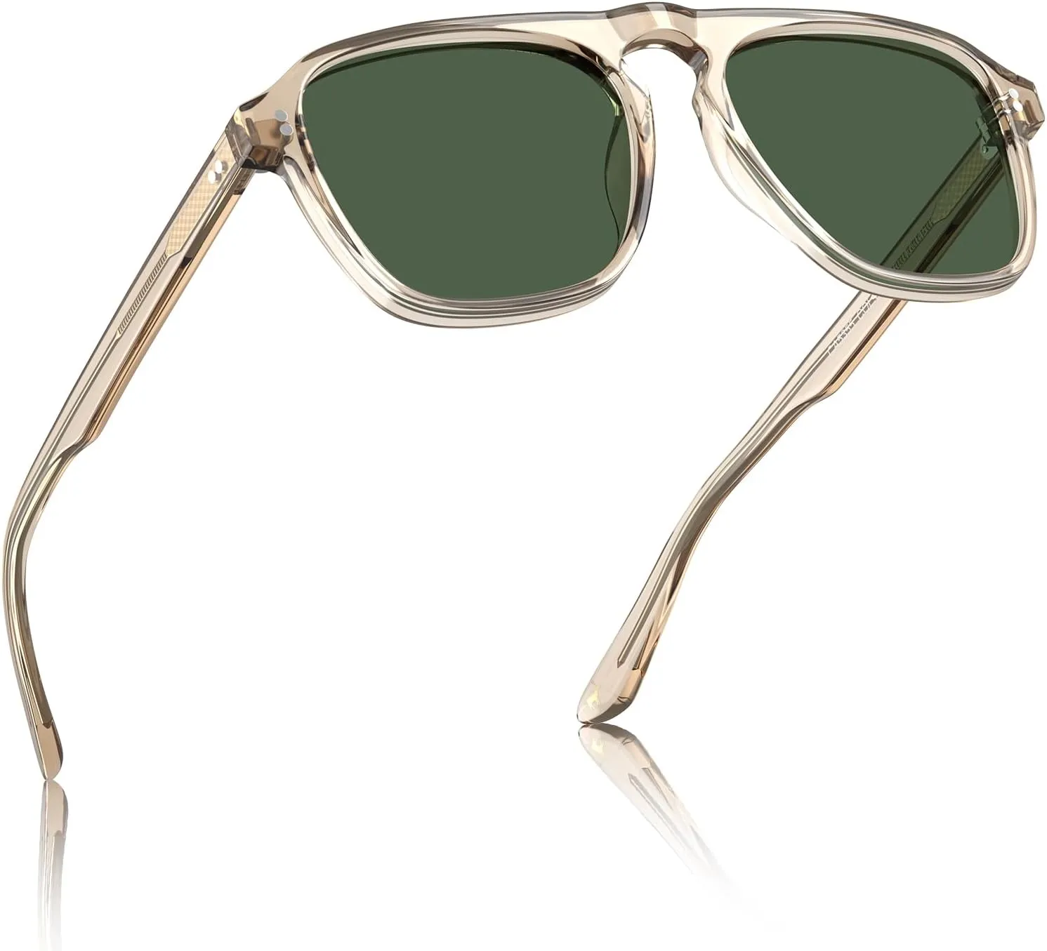 CARFIA Acetate Polarized Men's Sunglasses - Pilot Design, UV Protection CA5355
